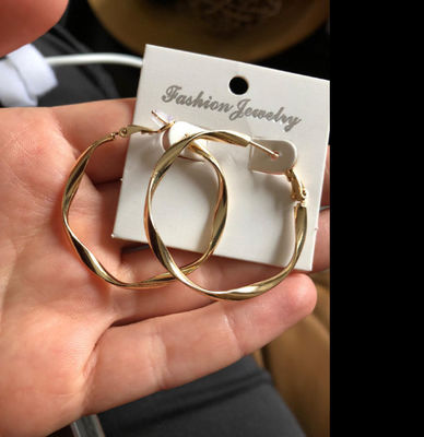 Bông tai trang sức bạc Sterling vàng 18k