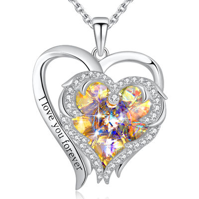 Valentine 925 hình trái tim 6.23g 1.18in Sterling bạc trái tim mặt dây chuyền vòng cổ SGS