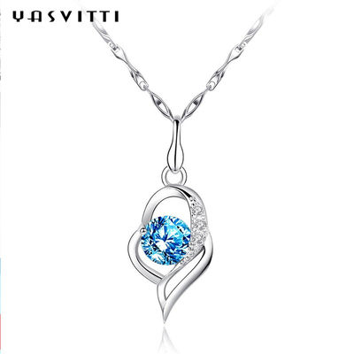 Trái tim Sterling Silver Trang sức dây chuyền