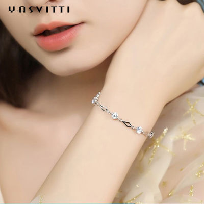 19,5 cm 5 gam bạc Vòng tay trượt bạc Vòng tay tình yêu trái tim Vòng tay vàng ODM