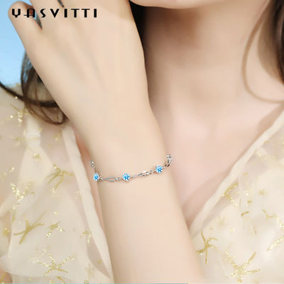 19,5 cm 5 gam bạc Vòng tay trượt bạc Vòng tay tình yêu trái tim Vòng tay vàng ODM