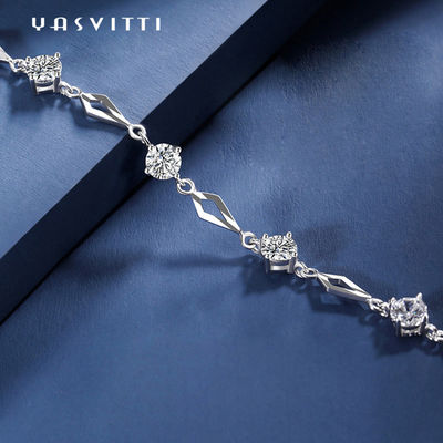 19,5 cm 5 gam bạc Vòng tay trượt bạc Vòng tay tình yêu trái tim Vòng tay vàng ODM