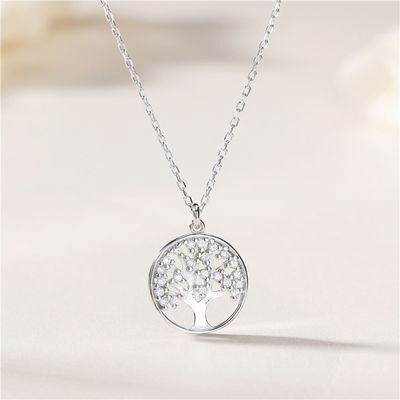 10 Gram 0,02m Cây Sự sống Mặt dây chuyền Vòng cổ Đám cưới 5A Vòng cổ Zirconia khối