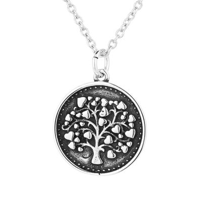 14,4in 10g Chroker Sterling Silver Vòng cổ X18 Tree Of Life Mặt dây chuyền