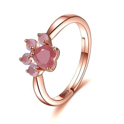 0,9cm 2,05 gam Nhẫn trang sức bạc Sterling 10k Nhẫn vuốt mèo vàng