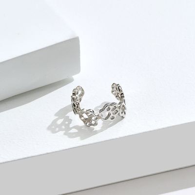 Pet Paw S925 Sterling Silver Mở vòng nhẫn thời trang nam và nữ