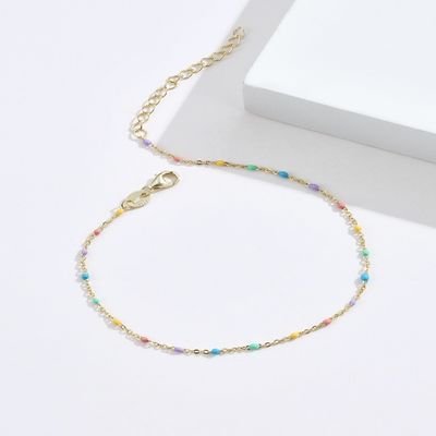 21,2 cm 0,8 gam Sterling Silver Rainbow Bracelet Unisex Cubic Zirconia Bracelet S925