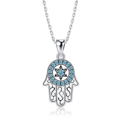 14,5x11mm 220mg Sterling Silver Trang sức Dây chuyền Thổ Nhĩ Kỳ 48cm Mặt dây chuyền tay Vòng cổ