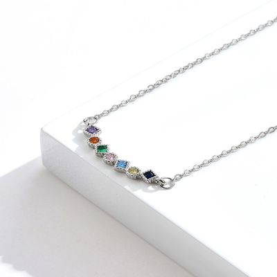 45.5 cm 0.07oz Chuỗi vòng cổ Sterling bạc 5A Vòng cổ Zirconia dành cho nam giới khối