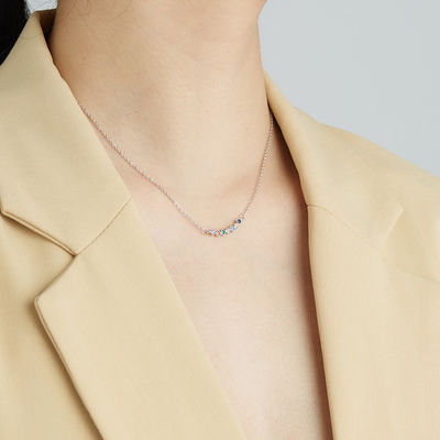 45.5 cm 0.07oz Chuỗi vòng cổ Sterling bạc 5A Vòng cổ Zirconia dành cho nam giới khối