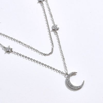 18in 2.9g Chuỗi vòng cổ Sterling bạc AAAAA CZ Chuỗi vòng cổ đôi ODM