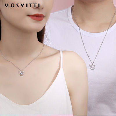 15,7in 8g Sterling Silver Trang sức Dây chuyền Người yêu Mặt dây chuyền Nhung hươu ODM