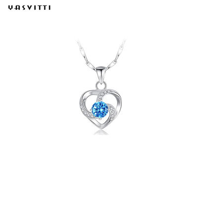 210mm 0,15oz 14k Lễ hội vòng cổ bằng đá quý bằng đá quý vàng 14k Mặt dây chuyền trái tim bằng bạc ODM