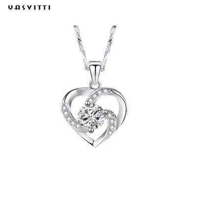 210mm 0,15oz 14k Lễ hội vòng cổ bằng đá quý bằng đá quý vàng 14k Mặt dây chuyền trái tim bằng bạc ODM