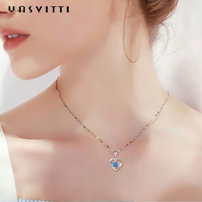 210mm 0,15oz 14k Lễ hội vòng cổ bằng đá quý bằng đá quý vàng 14k Mặt dây chuyền trái tim bằng bạc ODM