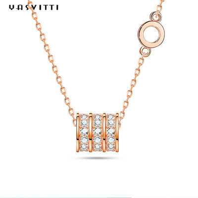 0.06oz 8.1x7.4x7.4mm Chuỗi Zirconia Khối Chuỗi Bạc Bohemian Vòng Cổ ODM
