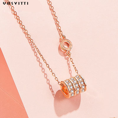 0.06oz 8.1x7.4x7.4mm Chuỗi Zirconia Khối Chuỗi Bạc Bohemian Vòng Cổ ODM