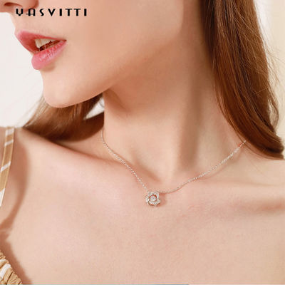 2g Vị hôn thê 18k Sterling Silver Mặt dây chuyền Vòng cổ Vòng cổ Zirconia khối 1.64ft