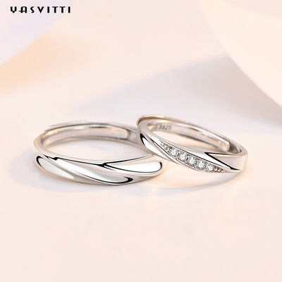 0,7in 0,06oz Nhẫn trang sức bạc Sterling Mẹ Nhẫn dây xoắn hợp thời trang
