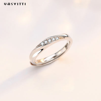 0,7in 0,06oz Nhẫn trang sức bạc Sterling Mẹ Nhẫn dây xoắn hợp thời trang