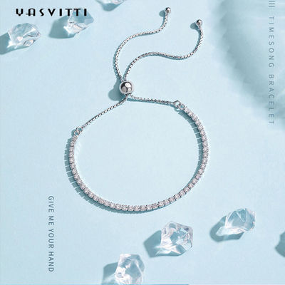 11in Sterling Silver Slider Bracelet