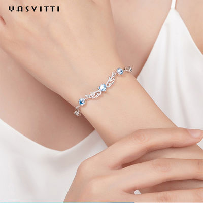6,2g 0,21m Vòng tay trang sức bạc Sterling khảm Hình học 925 Vòng tay Topaz xanh