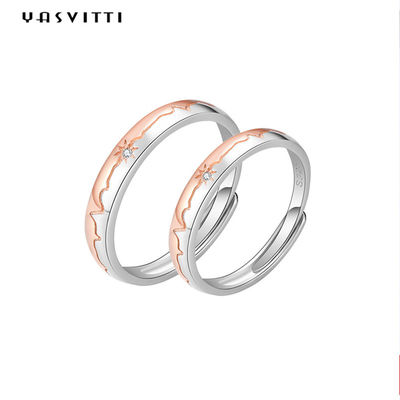 2,6g 0,75in Sterling Silver Jewelry Nhẫn 18k Kỷ niệm Shooting Star Ring