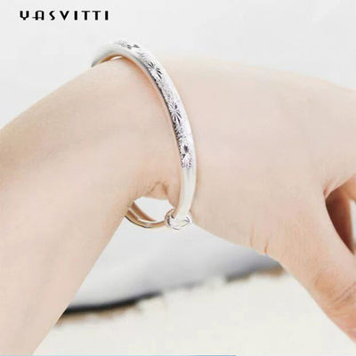 9,84in 0,16oz Vòng tay trang sức bạc Sterling Vòng tay Đẩy Kéo Vòng đeo tay có thể điều chỉnh của phụ nữ