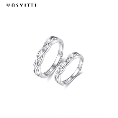 0.07oz 0.14cm Nhẫn Trang Sức Bạc Sterling SGS Mạ Bạch Kim Bạc Sterling