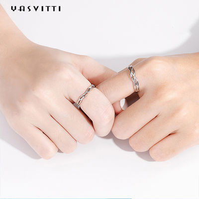 0.07oz 0.14cm Nhẫn Trang Sức Bạc Sterling SGS Mạ Bạch Kim Bạc Sterling