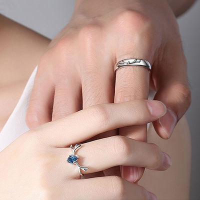 4.13mm 1.68g Sterling Silver Jewelry Nhẫn S990 Fiancée Silver Zircon Classic Ring