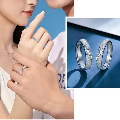 Nhẫn trang sức bạc Sterling 18,33mm 2,6 gam S990 Dây đeo cưới bằng bạc trơn