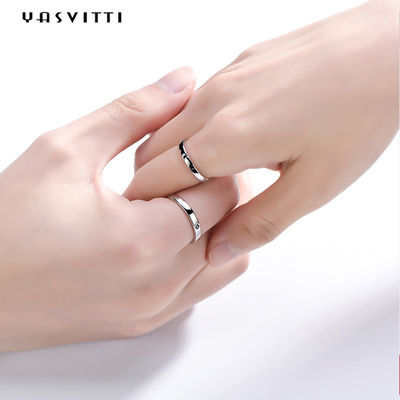 2gram 0.07oz Nhẫn Mặt Trời Và Mặt Trăng 3A Zircon Nhẫn Bạc Sterling Đơn Giản
