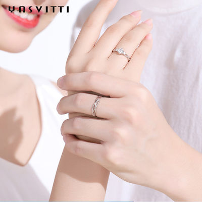 0,21cm 0,071oz Nhẫn Trang sức Bạc Sterling ODM Nhẫn Đính hôn Rhinestone Zircon