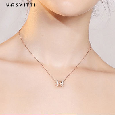 2,64g Sinh nhật 40 cm Vòng cổ kim cương Studded Vòng cổ thắt lưng Thắt lưng 18k Mặt dây chuyền bạc nguyên chất