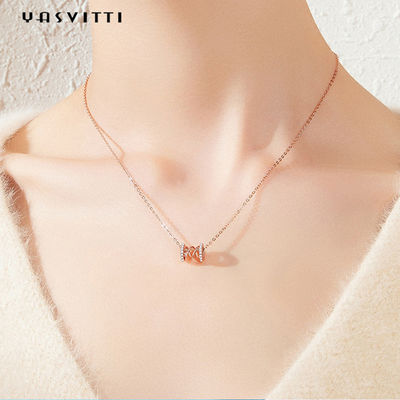2,64g Sinh nhật 40 cm Vòng cổ kim cương Studded Vòng cổ thắt lưng Thắt lưng 18k Mặt dây chuyền bạc nguyên chất