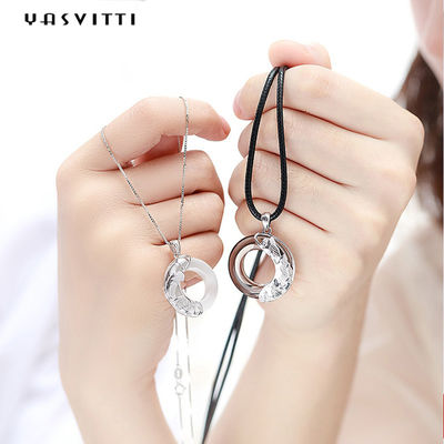 Chuỗi 22in 1,62g Rồng Phượng Vòng Cổ Vị Hôn Thê 925 Sterling Silver Pendants SGS