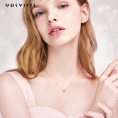 2g 17,7 inch Dây chuyền trang sức bạc Sterling 18k Lễ vòng cổ sao vàng xoắn
