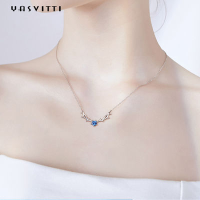 Hợp thời trang Không gây dị ứng 45cm 2,8g Nhung hươu Mặt dây chuyền Vòng cổ Vòng cổ bạc thật SGS
