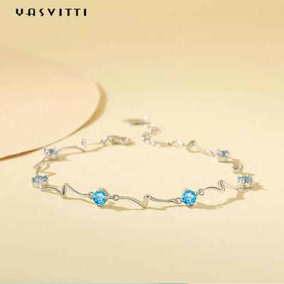 0,14oz 0,2m Vòng tay trang sức bạc Sterling Vòng tay hôn thê có thể điều chỉnh Vòng đeo tay SGS