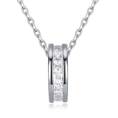 Sterling bạc 925 kim cương nhỏ xinh vòng cổ thắt lưng dây chuyền tính khí thời trang
