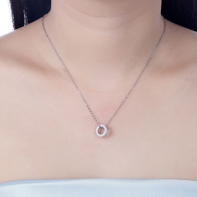 Sterling bạc 925 kim cương nhỏ xinh vòng cổ thắt lưng dây chuyền tính khí thời trang