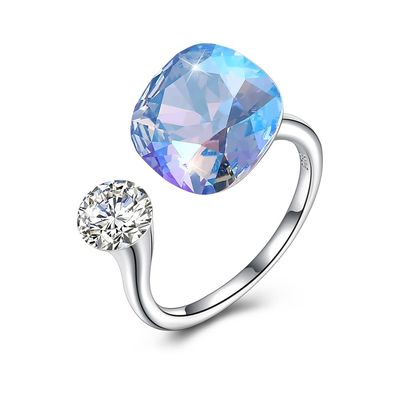 3,43 Gram 0,5 cm Bộ trang sức bạc Sterling 925 Tốt nghiệp Vòng kim cương mở băng