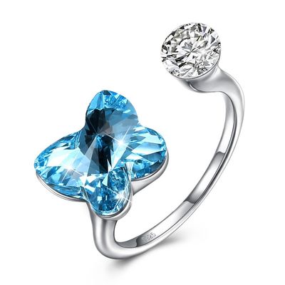 Bướm Sterling Silver Jewelry Nhẫn