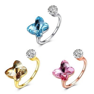 Bướm Sterling Silver Jewelry Nhẫn