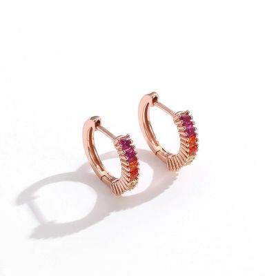 Bông tai trang sức bạc cầu vồng Sterling