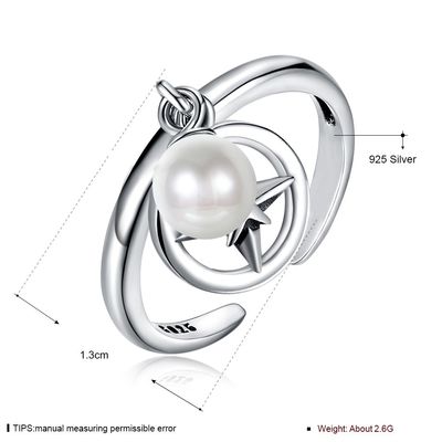 Mở kích thước có thể điều chỉnh 925 Vòng đeo tay ngọc trai có thể gắn bằng bạc Sterling