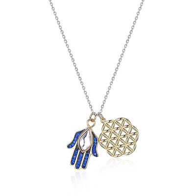 17in 1.7g 925 Sterling Silver chain Chain SGS Flower Devil Eye Vòng cổ