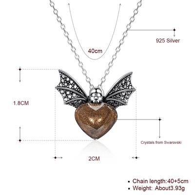 1,48ft 3,93g Bộ trang sức bạc Sterling Bộ trang sức bạc 14K mạ vàng mặt dây chuyền con ong