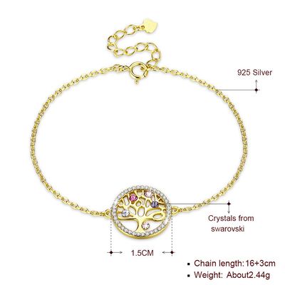 Tree Of Life Sterling Silver Jewelry Bracelet